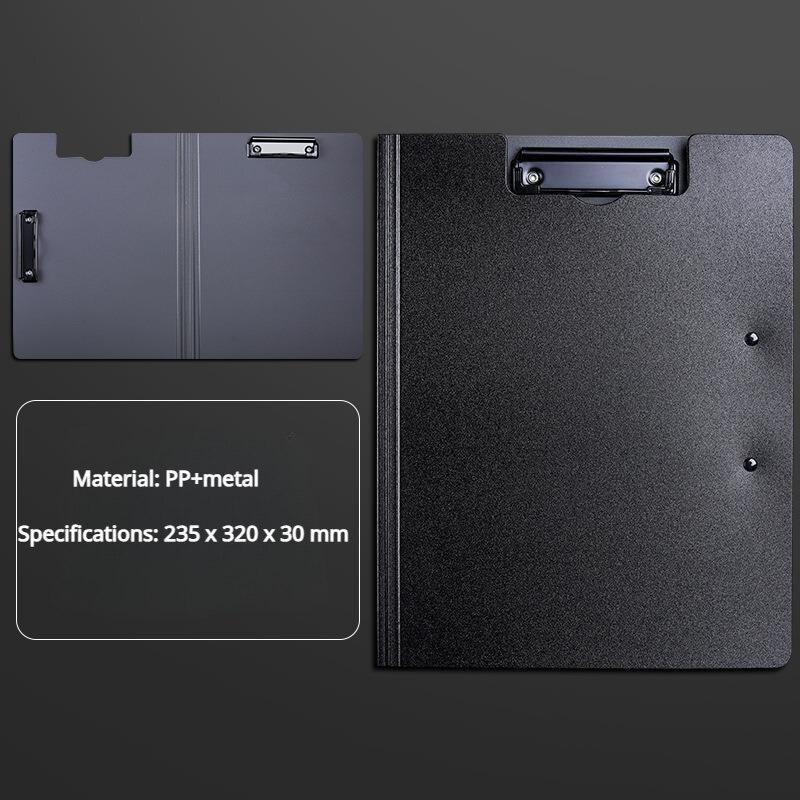 

Папка А4 с клипом, двойной клип, многофункциональный планшет, твердый кейс, доска для письма, блокнот, канцелярский планшет Black