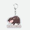 Funny Baby Hippo Cute Keychains Keyring for Accessories Bag Moo Deng Meme Pendant Keyring Jewelry Fans Gifts