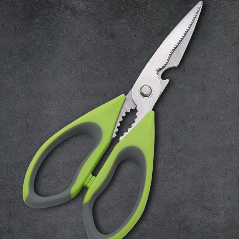 Stal Nierdzewna Ostre Ostrze Klipsy do Koreańskiego Grilla Domowe Wielofunkcyjne Nożyce Kuchenne z Dziadkiem do Orzechów Otwieraczem do Piwa