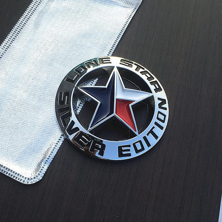 Personalized three-dimensional Texas version car sticker Lone Star grille modification