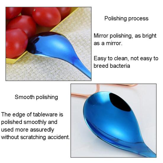 1ks jednobarevné nerezové příbory s kávou a čajem, koktejl, míchací lžička