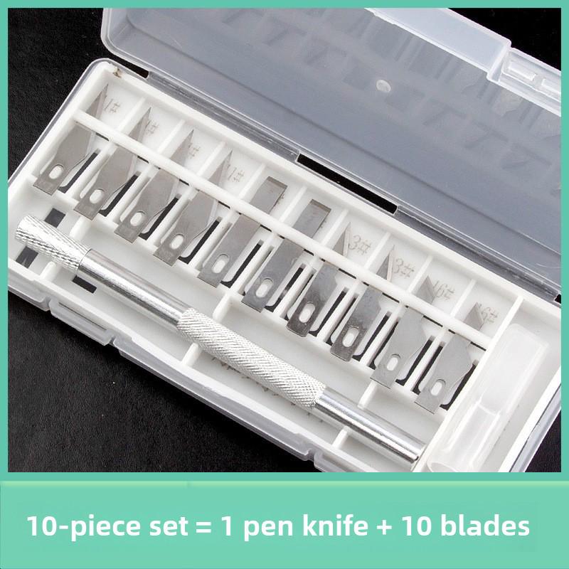 13-Piece Carving & Utility Knife Set with Detergent Bottle, Film, and Paper Cutting Tools