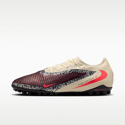 Nike Phantom 6 Artificial Turf Soccer Shoes Unisex Beige Red 42