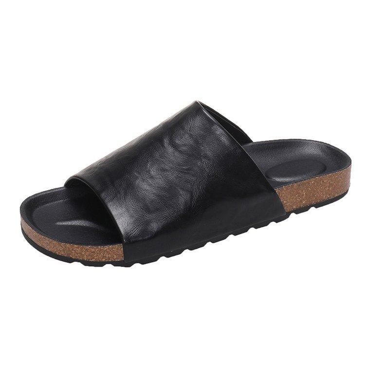 Premium couple slippers women's 2025 summer new versatile outer wear thick bottom non-slip retro lazy slippers women's trend