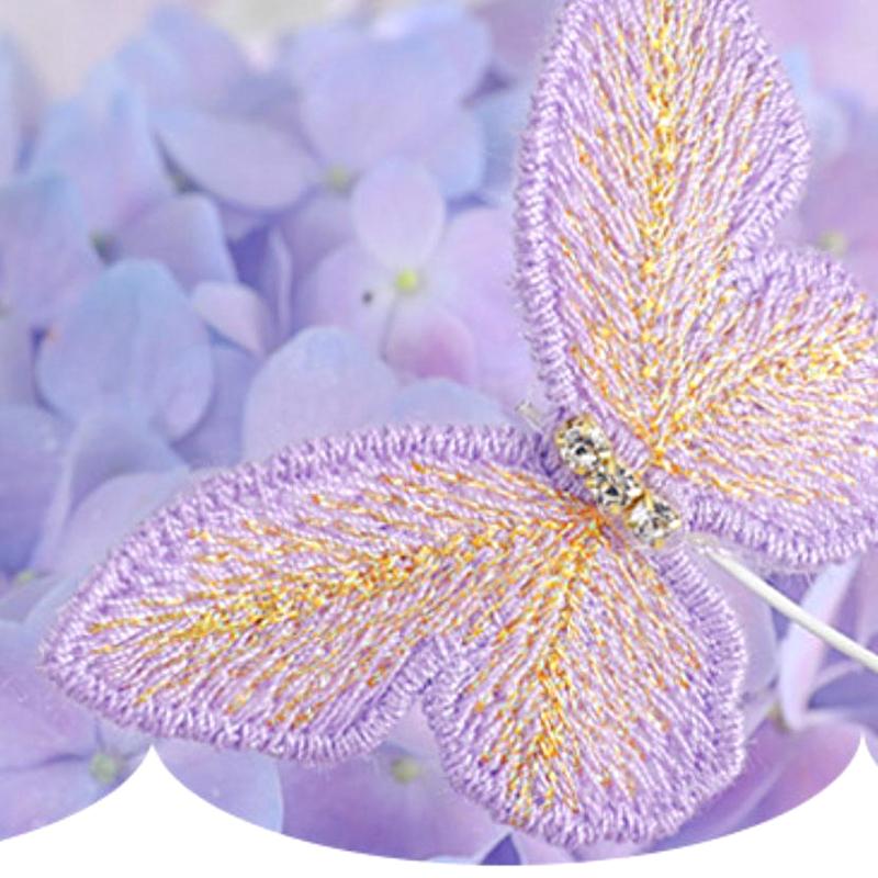 Embroidered Butterfly Diy Cake Dessert Decoration Birthday Party Decoration Supplies 5Pcs/Pack