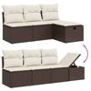VidaXL Garden Lounge Set with Cushions 8 Pcs, Patio Sofas, Patio Furniture Set, Outdoor Furniture, Brown 3263589