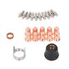 23PCS Set Plasma Cutter Consumables Plasma Cutting Nozzle Electrode Shield Cup and Ring