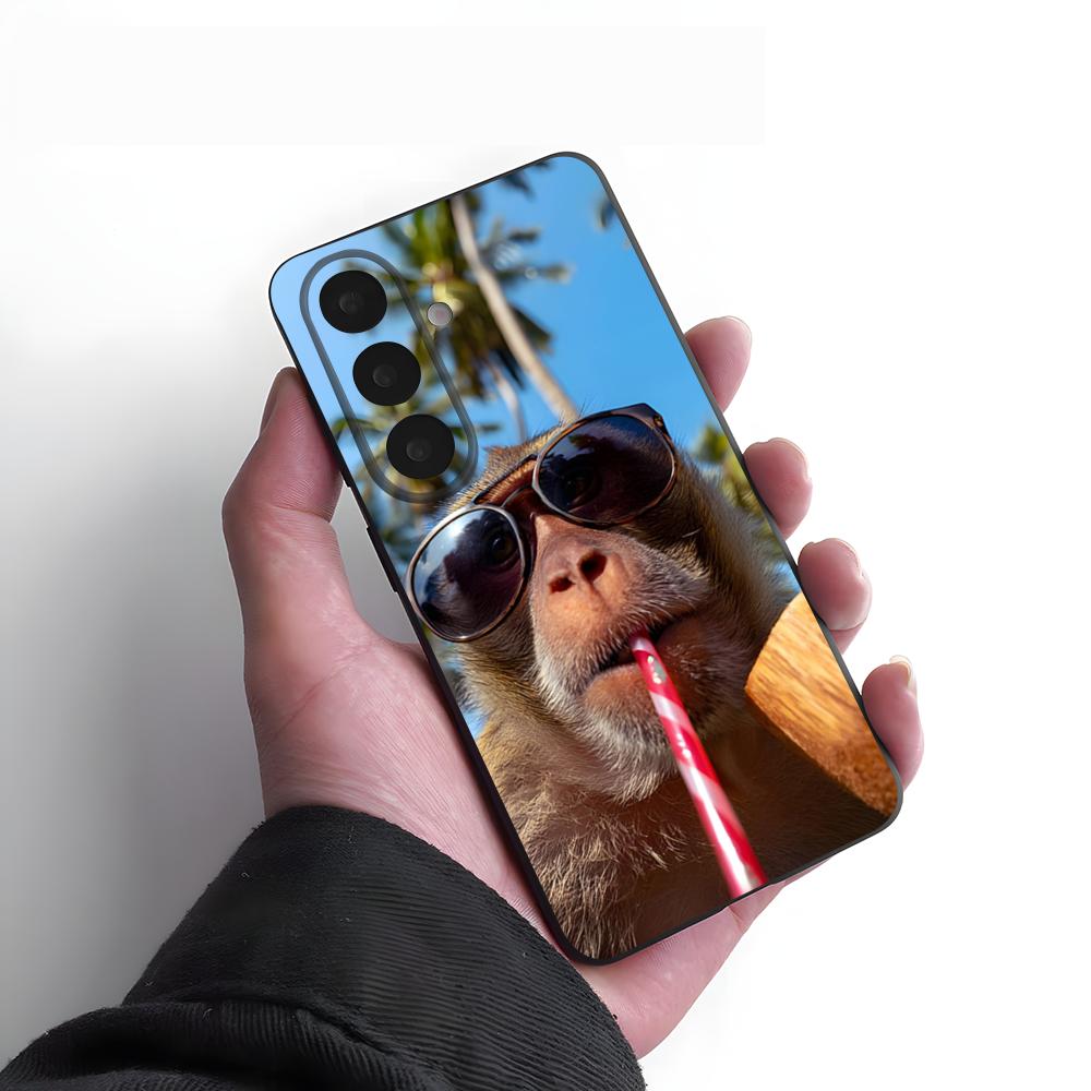 Funny Monkey Phone Case For Samsung A25 A13 A33 5G A54 A36 A35 A56 A52 A14 Shockproof Soft Cover