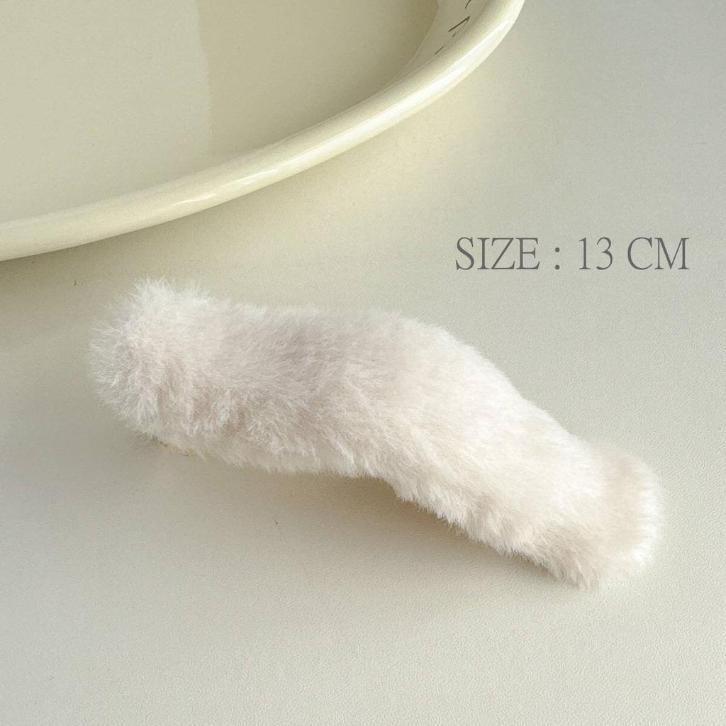 Maillard Pearl Plush Hairpin Women'S Back Head Hair Clip Large Duck Bill Clip Temperament Hairpin Headdress
