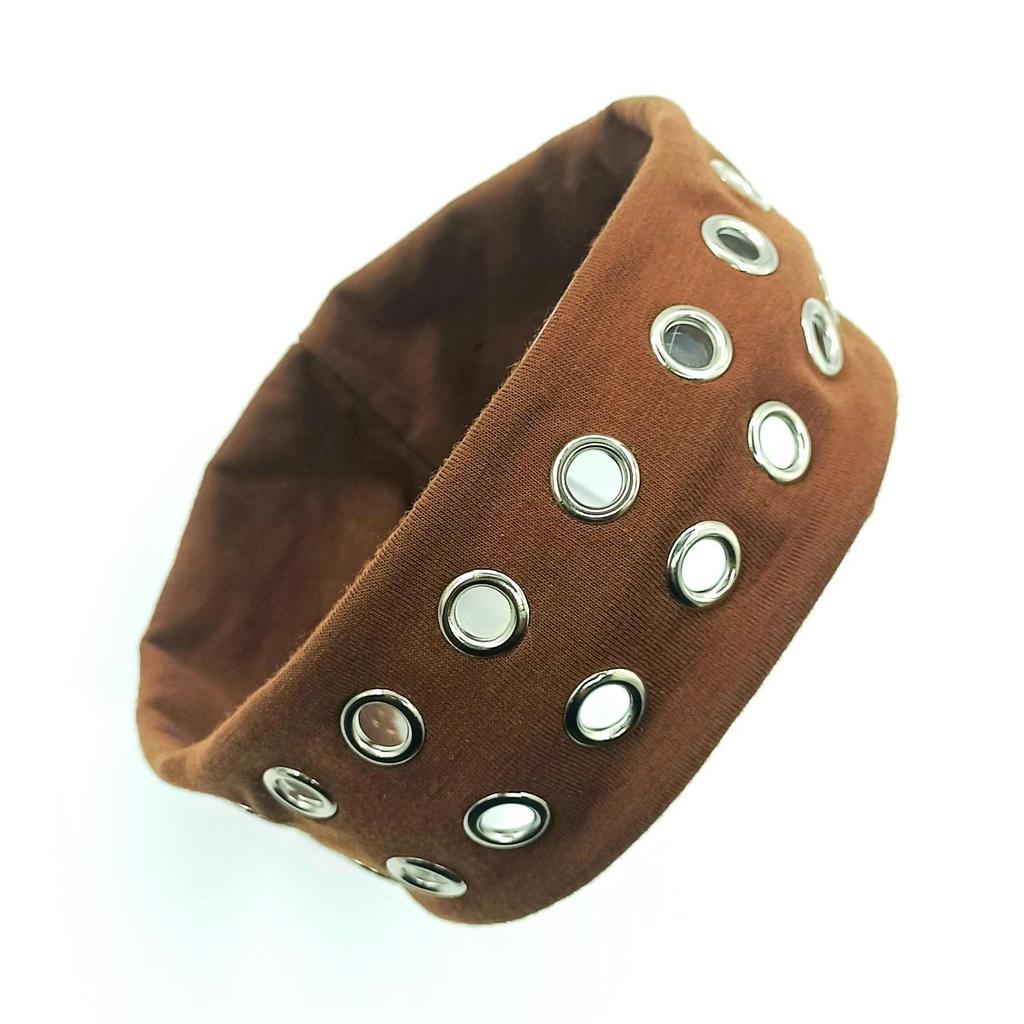 Eyelet Headband Elastic Headband Steampunk Headband Wide For Sports Women Girls