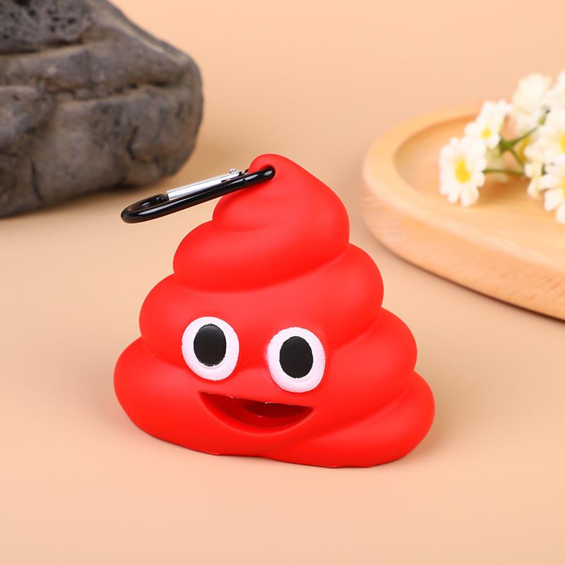 Poop Shaped Pet Waste Bag Dispenser with Clip Portable Dog Bag Holder for Outdoor Walking Travel Hiking and Daily Pet Care