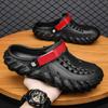 Hole Shoes Men's Summer Outdoor Bag Head Slippers Thick-soled Stepping On Shit Feeling Sports Cool Slippers Wear Non-slip Beach Shoes