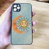 Retro Tarot Sun Moon Stars frosted Shockproof For iPhone 16 15 11 12 13 14 Pro Max X XSMAX Mini Phone Case