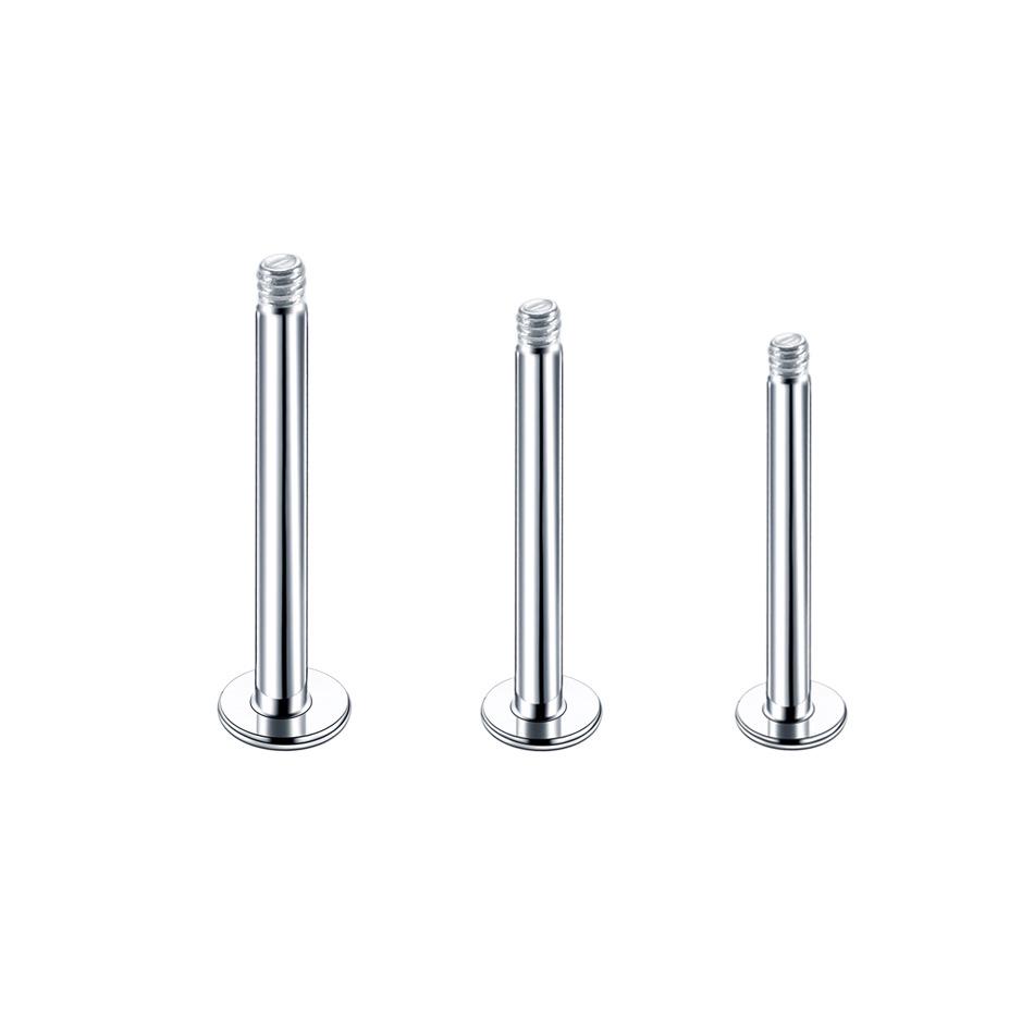 Stainless Steel Replacement Lip/Tragus/Dimple Stud Bar Earring (14G/16G) 1.2 mm x 10 mm