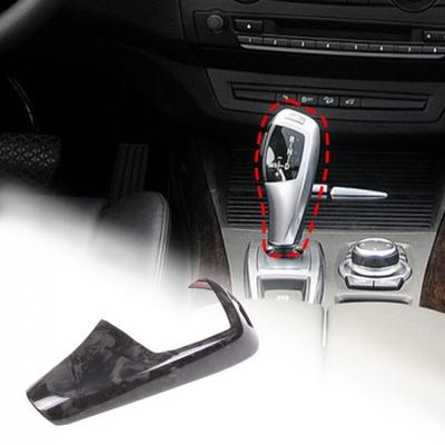 Geschmiedete Echte Carbonfaser Schalthebelabdeckung Zierleiste Für BMW X5 2008-2013