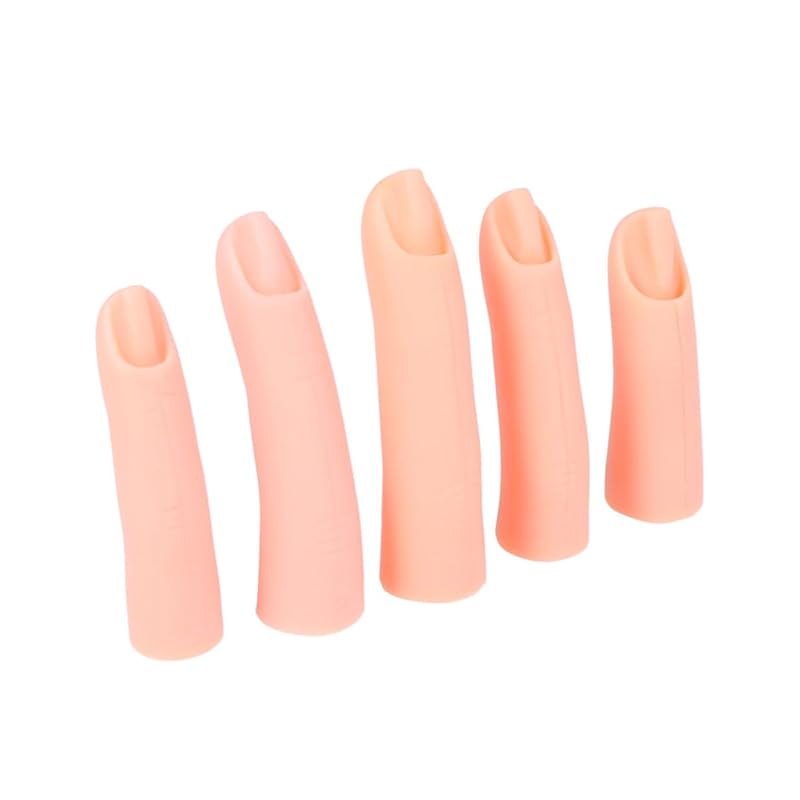 Модель пальца для тренировки нейл-арта Маникюрный инструмент для тренировки ногтей для нейл-арта Гибкая поддельная рука для тренировки ногтей для начинающих и профессионалов Нет Medium