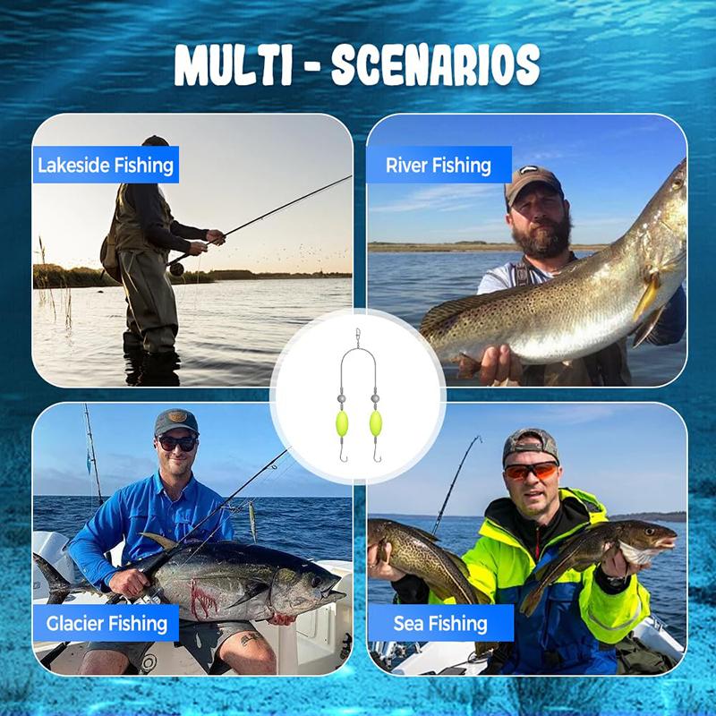 

Double-Hook Reverse Bottom Rig,2025 Swimming Bait For Freshwater Saltwater