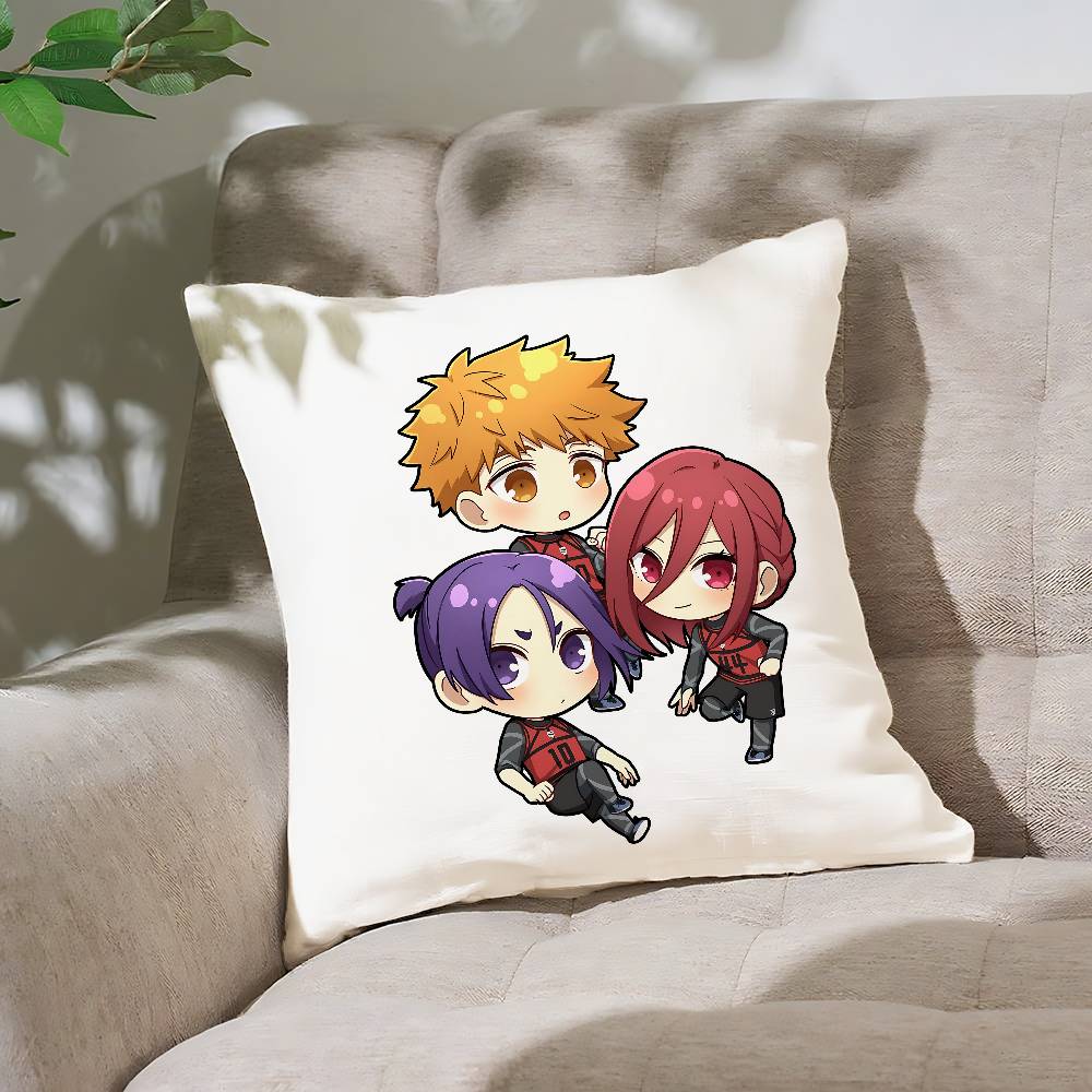 Hyoma Chigiri Rensuke Kunigami Case Cushion Cover Soft Cute Throw Pillow Case For Car Sofa Pillowcase Polyester With Zipper