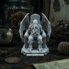 Detailed Bat Wing Sculpture 3D Printed Throne Cthulhu Statue, Gothic Resin Figurine for Shelf & Desk Tabletop Display Figures Decor, Tentacle Monsters
