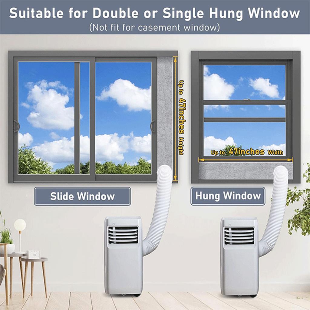 Packung mit 3 Klimaanlagen-Isolierplatten Reduzieren Lärm für Fensterabdichtungsset Isolierte Schaumstoffplatten für Tragbare Fensterabdichtung