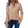 New Spring and Autumn Women's V-neck Pullover Long Sleeve T-shirt, Fashionable and Versatile Top