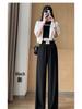 Women's High-Waisted Slimming Pants - Summer 2025 Ice Silk, Loose Fit for Petite Figures