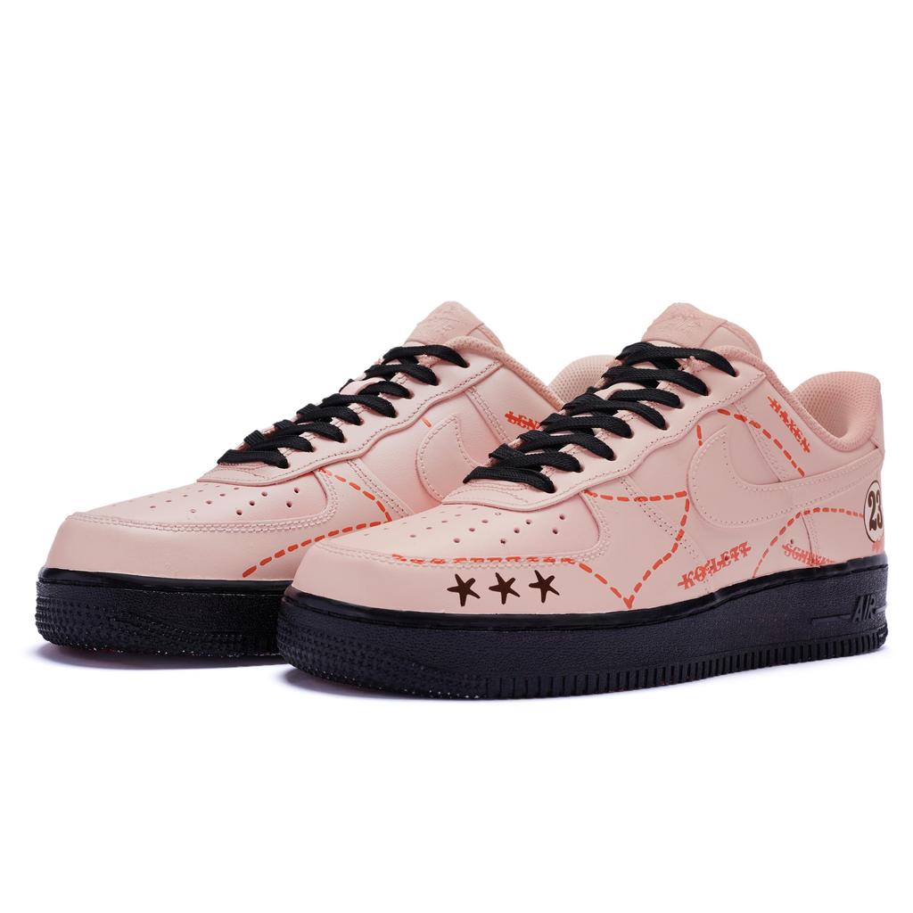 Nike Air Force 1 '07 Low top Skateboard Shoes Men's Pink Black White CW2288-111(Team80-)