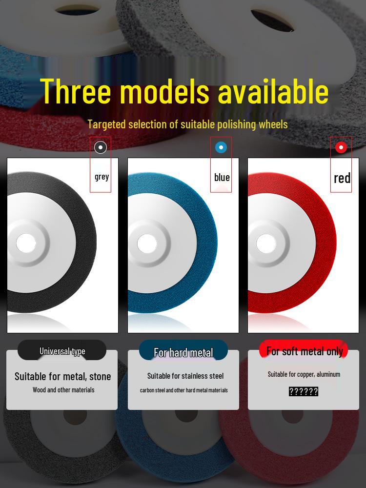 Great White Shark Stainless Steel Polishing Pad - Nylon Fiber Wheel for Angle Grinder Rust Removal