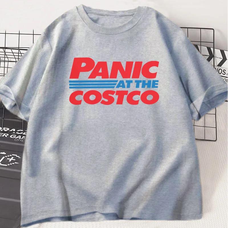Panic At The Costco Graphic T-shirts Costco Lovers Tee Men Fashion Oversized Cotton T Shirt Streetwear Tshirt Men's Clothing Tee