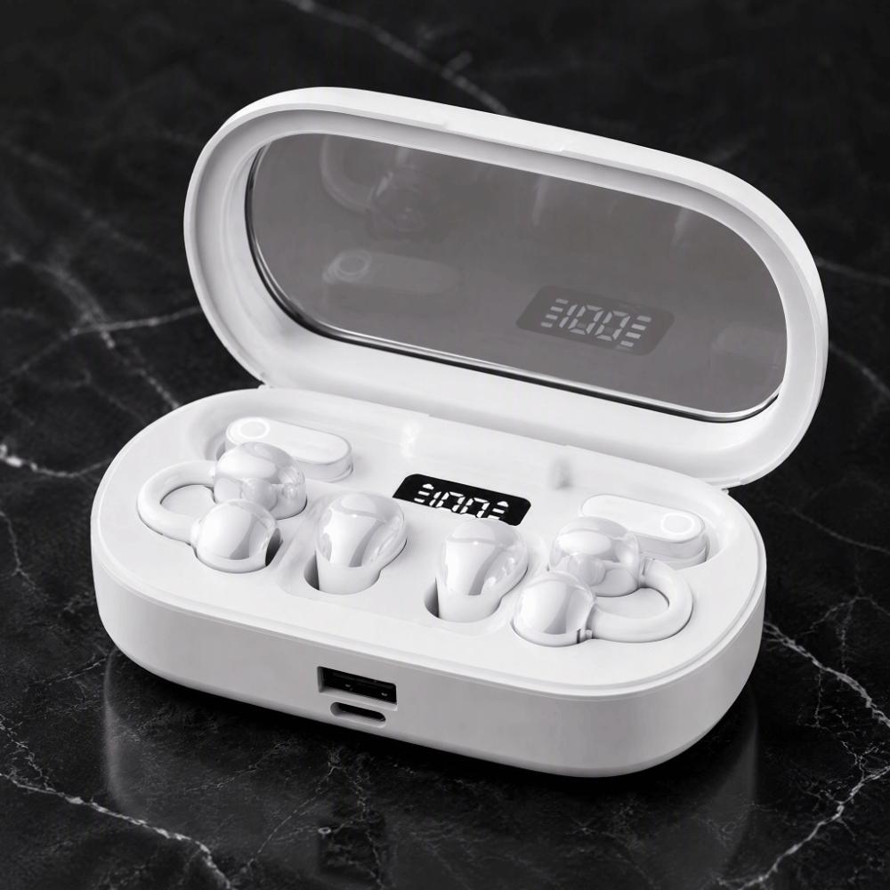 Heavy Bass Wireless Earbuds Noise Reduction Clip On Earphones True Wireless Headphones  Daily Use