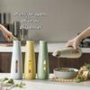 1pc New Design One Touch Automatic Opening/Closing Oil Bottle 470ml Stainless Steel Pot Spray Lightproof,Moisture-proof Body Transparent View Window