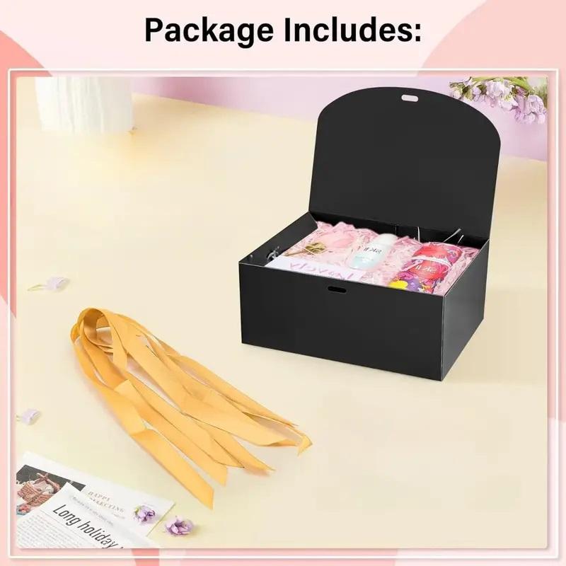 6 caixas de presente de papel kraft com fita, proposta de madrinha multiuso, lembrancinha de casamento, embalagem de aniversário, artesanato, caixas de apresentação de cupcake