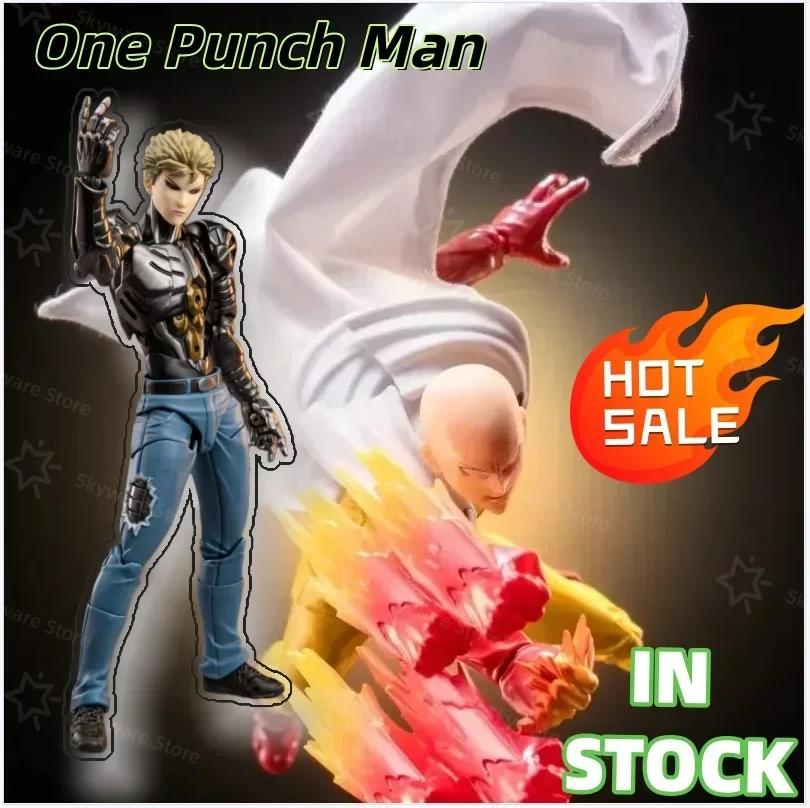 In Stock Genos Anime Action Figures Kaiyodo Revoltech Yamaguchi One Punch Man Figurine Joint Movable Model Gk Statue Kids Toys