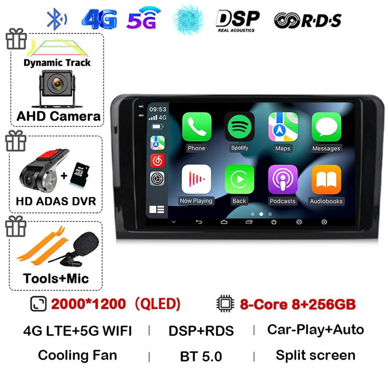Android 14 Auto CarPlay Car Radio For Mercedes Benz W164 ML GL 2005 - 2012 GPS Multimedia Video Player Stereo 2Din DVD Head Unit