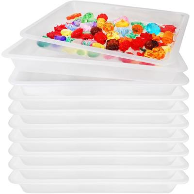 5 piezas Bandeja de Arte de Plástico Apilable - Adecuada para Almacenamiento de Herramientas, Proyectos DIY, Decoración con Cuentas, Pintura, Almacenamiento Multifuncional para Manualidades