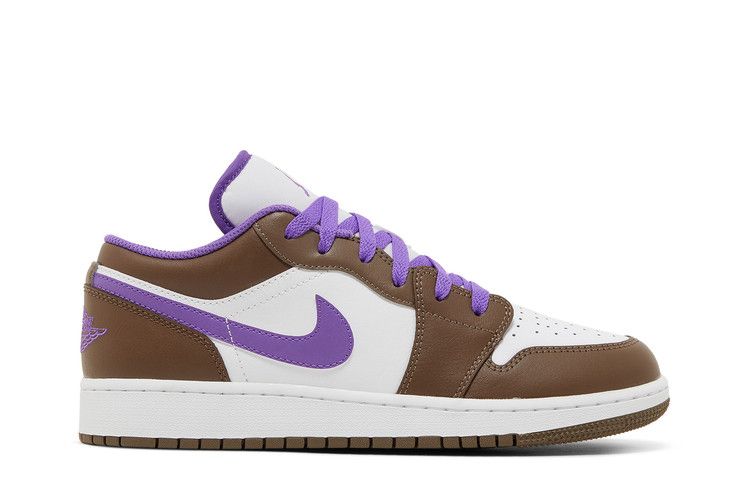 Kids' Sneakers Nike Jordan 1 Low Purple Mocha (GS) Palomino/Wild Berry-White