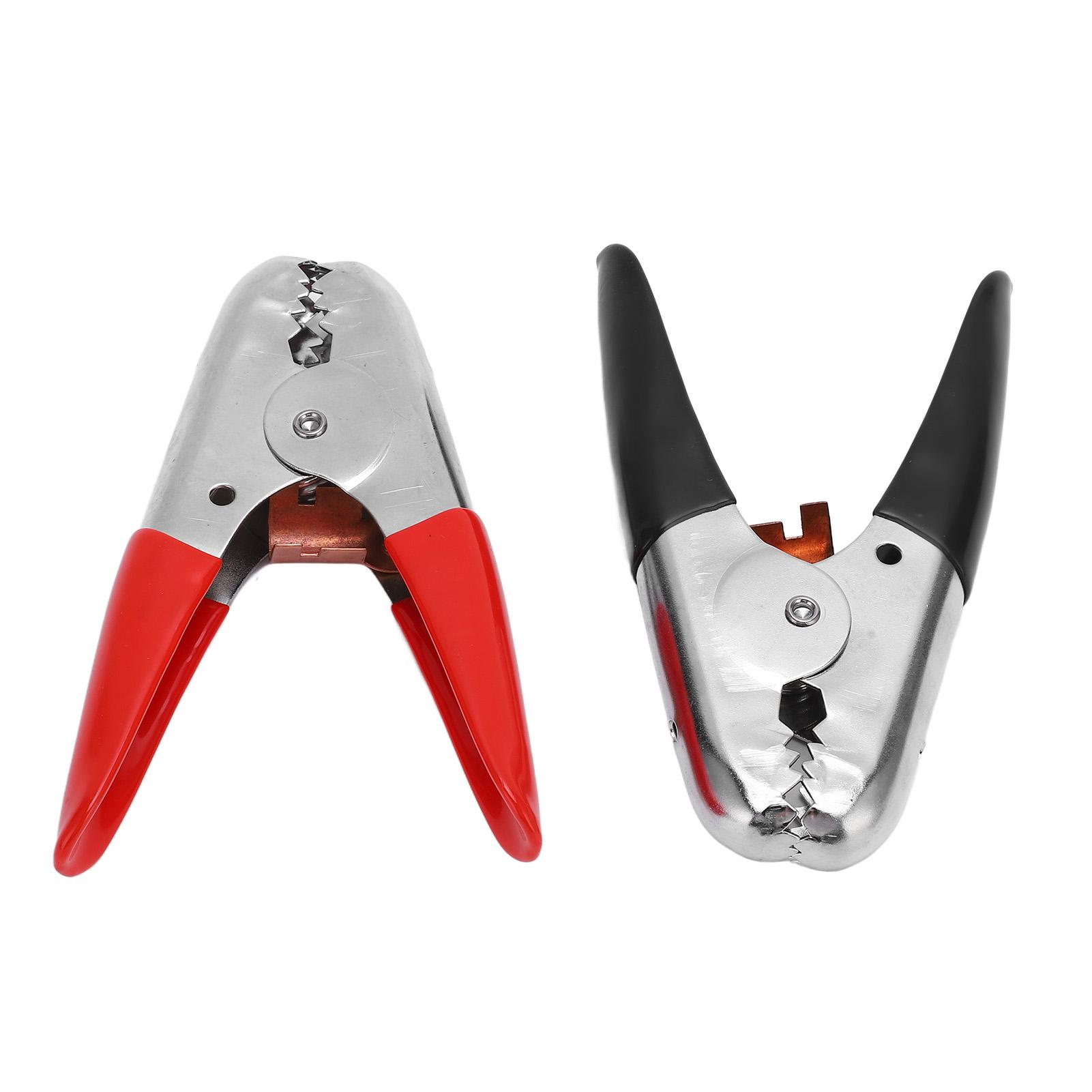 

Pair 600AMP Black Red Booster Jumper Cable Clamps Battery Charger Clips Universal for Car