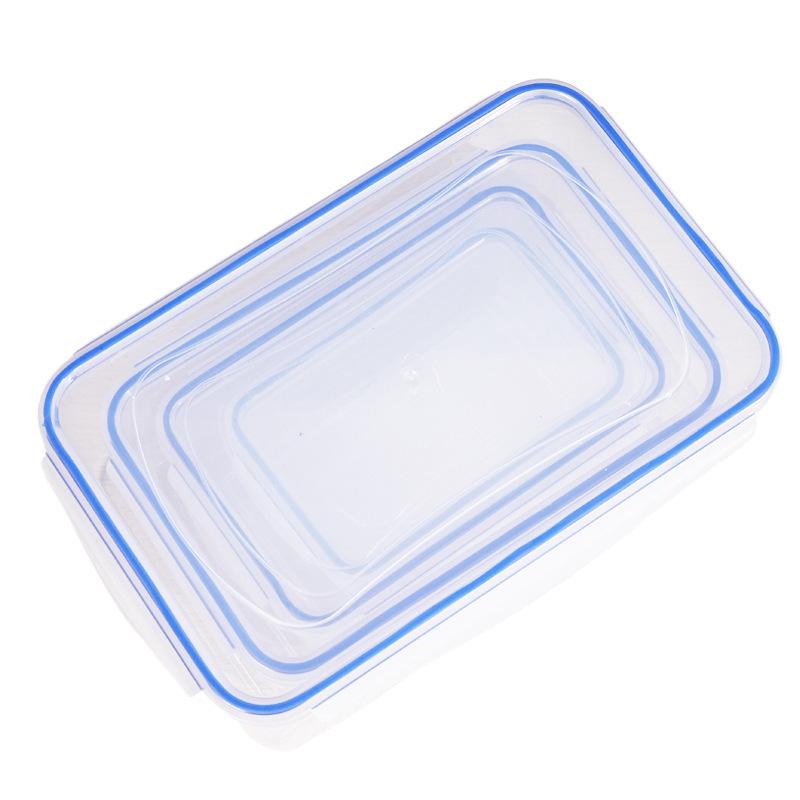Microwave-Safe Fresh-Keeping Rectangular Lunch Box - Heat-Resistant, Sealed Plastic Food & Fruit Storage Container