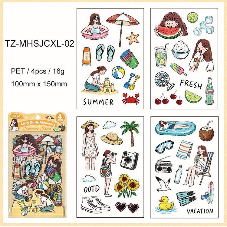 Good Collection Book Series Vintage Life Character Landscape PET Sticker Creative DIY Journal Material Collage Stationery