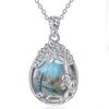 Three-dimensional thorn leaf water drop necklace female, natural forest sticker jewelry, new Chinese style factory direct sales