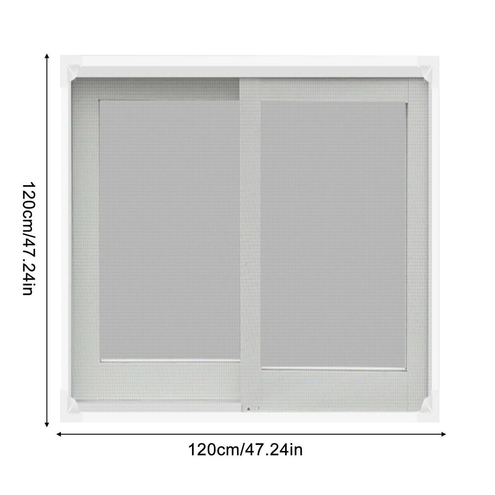 Magnetic Window Mosquito Net DIY Mesh Invisible Screen Fiberglass Curtain Anti Insect Fly Flies Net White Frame