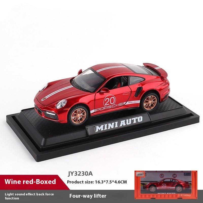 Simulation 1/32 Scale Porsche 911 Turbo S Alloy Racing Car Diecast Metal Model Children's Toy Kids Gift Birthday Present for Boys