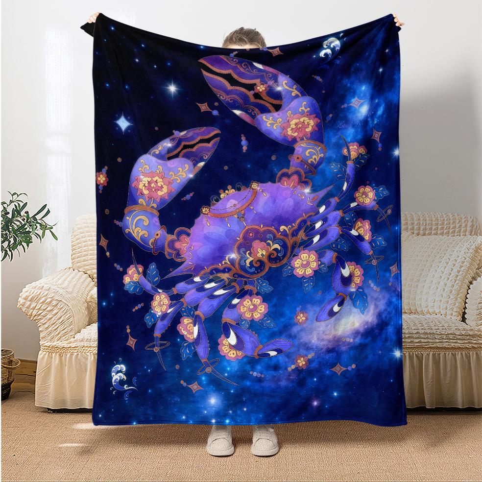 The Twelve Zodiac Signs Thin Blanket Bedrooms,living Rooms,sofas,offices,napping,camping,outings,girls' Gifts Custom Blanket