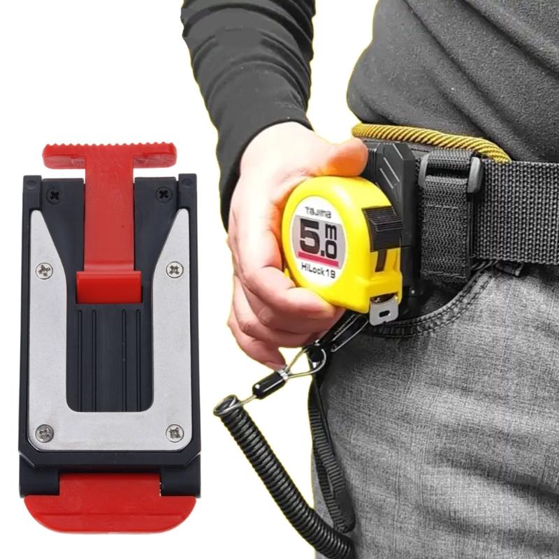Automatic Locking Tool Holsters For Belt Mounting Magnetic Tool Holder For Secure Tape Measure Retention