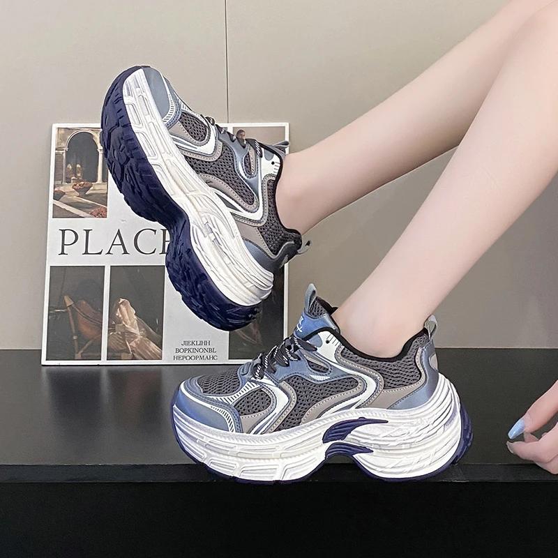 Fashion Female Shoes Mixed Colors Ladies Platform Sneakers Outdoor Women's Sports Shoes Fashion Ladies Vulcanized Shoes Zapatos