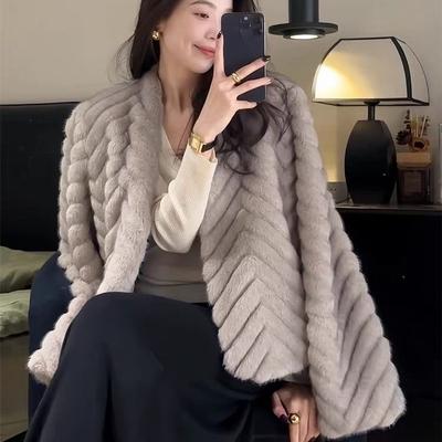 Luxus Damen Winter Kurzmantel Jacke Warm Mode Oberbekleidung