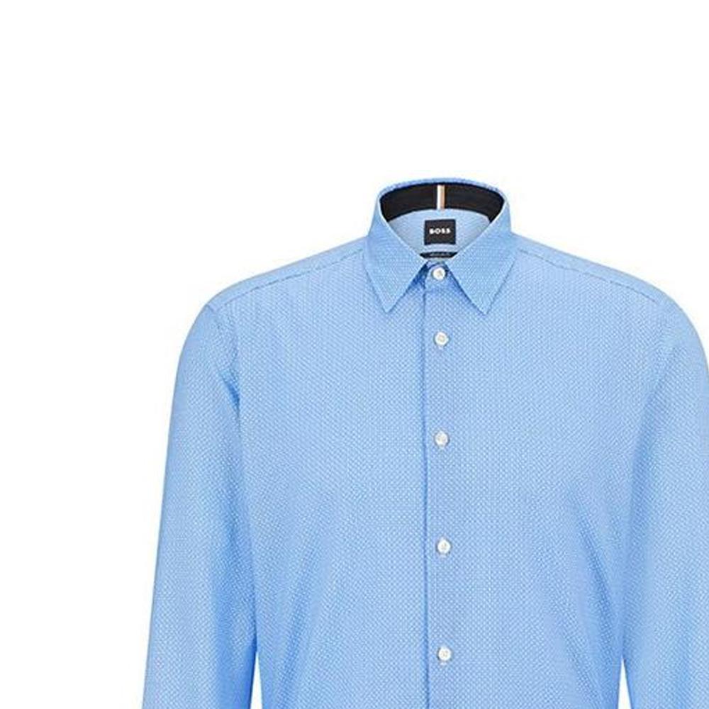 HUGO BOSS Shirts Men's Light Blue Pointed Collar Moderate Other 50483724-421