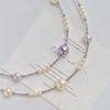 Wind Retro High Quality Gentle Manta Rose Shijia Pearl Sweater Chain Necklace Collarbone Chain