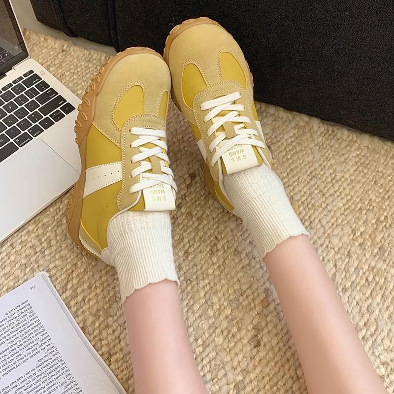 Retro Height-increasing Thick-soled German Women's Versatile Forrest Gump Sports Shoes for Spring