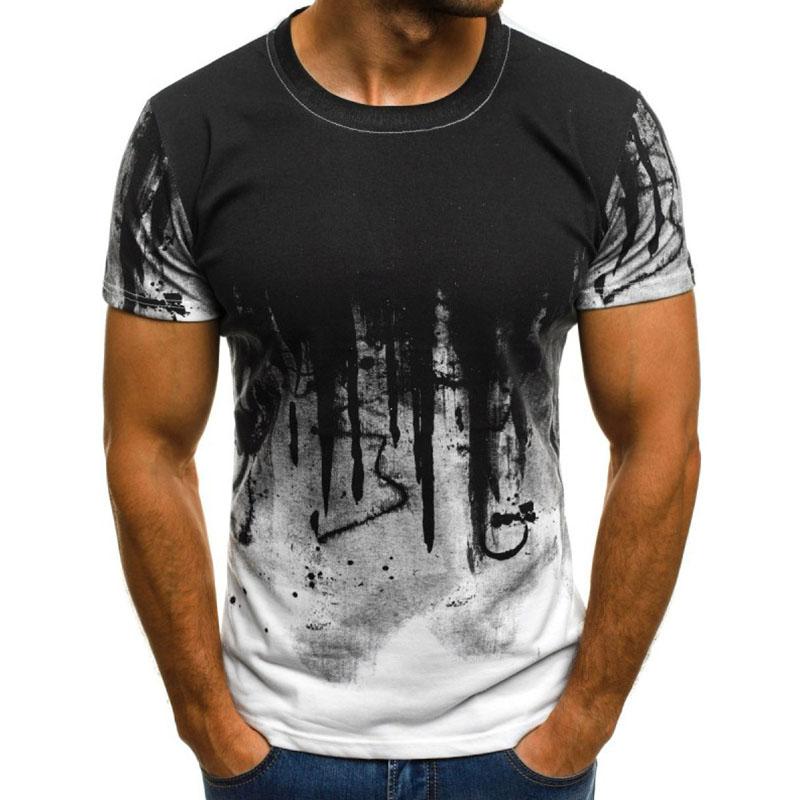 Tricou cu mânecă scurtă, subțire, cu mânecă scurtă, pentru bărbați